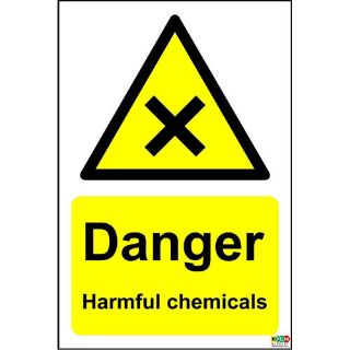 Picture of Danger Harmful Chemicals Safety Sign