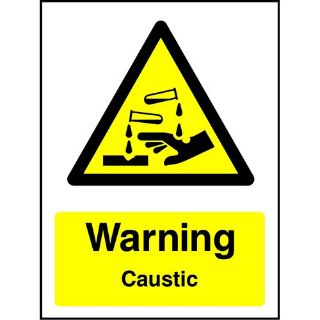 Picture of "Warning Caustic" Sign 