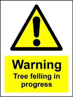 Picture of Warning tree felling in progress