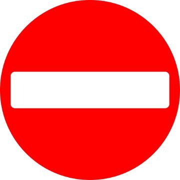 Picture of "No Entry Road Sign" Sign 