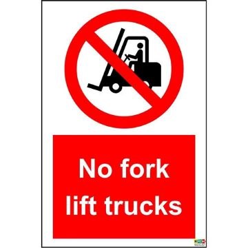 Picture of No Forklift Trucks Sign 