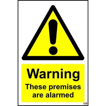 Picture of Warning These Premises Are Alarmed Safety Sign