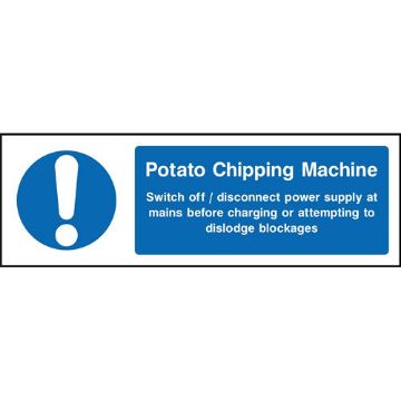 Picture of "Potato Chipping Machine" Sign 