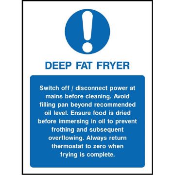 Picture of "Deep Fat Fryer" Sign 