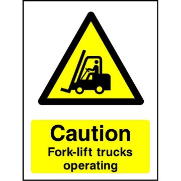 Picture of " Caution Forklift Trucks Operating" Sign 