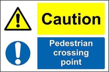 Picture of Caution pedestrian crossing point 