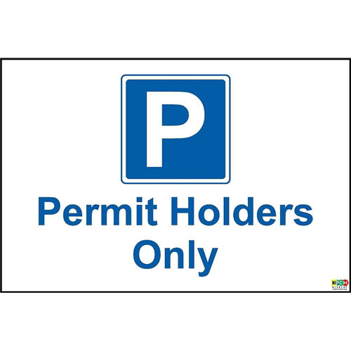 KPCM Permit Holders Only Car Park Sign Made In The UK