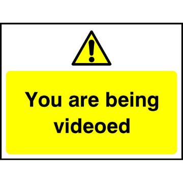 Picture of "You Are Being Videoed" Sign 