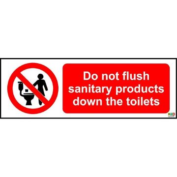 KPCM | Don't Flush Down The Toilet Signs