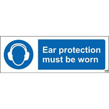 Picture of Ear Protection Must Be Worn Safety Sign