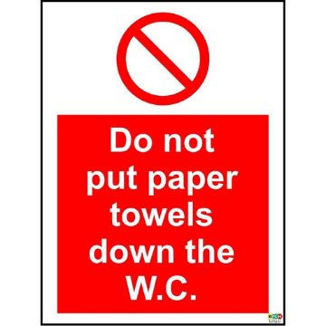 KPCM | Don't Flush Down The Toilet Signs