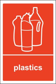 Picture of Recycling bin Sticker Plastics - Self Adhesive Label