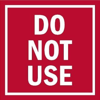 Picture of Do not use, safety sign - Self adhesive sticker (100mm x 100mm)