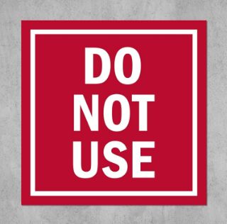 Picture of Do not use, safety sign - 1mm flexible Plastic sign (200mm x 200mm)