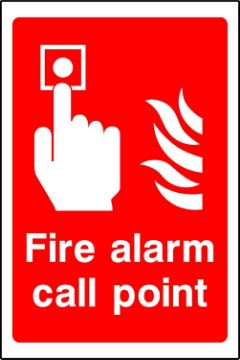 Picture of Fire alarm call point Safety sign - 1.2mm Rigid plastic 300mm x 200mm