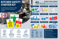 Picture of Kitchen Safety Signs Full Pack  - 45 Signs
